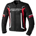 RST Pilot Evo Motorrad Textiljacke, schwarz-weiss-rot, Größe 2XL für Männer