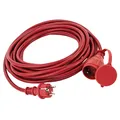 REV Verlängerungskabel 25m außen, Verlängerungskabel Aussenbereich wasserd. IP44, 3680W, 16A, rot