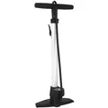 XLC Standpumpe | Dualkopf | Manometer | kompatibel mit Auto-, Sclaverand- & Dunlopventil | weiß