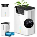 Luftentfeuchter Climative DH-070 Luxe UV 2000ML leise effizient energiesparend für Bad mit LED UV Hygrostat Thermometer - Weiß
