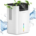 Climative Luftentfeuchter Elektrisch LUXE UV 0,7L/24h LED Timer leise Dehumidifier Auto-Defrost Raumentfeuchter für Zuhause Wohnung Badezimmer gegen Feuchtigkeit Schimmel Weiß