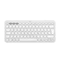 Logitech Pebble Keys 2 K380s, kabellose Multi-Device Bluetooth-Tastatur mit anpassbaren Sondertasten, schlank und mobil, Easy-Switch - Windows, macOS, iPadOS, Android, ChromeOS, Deutsches QWERTZ,Weiß