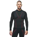 Dainese Thermo LS, Motorrad Thermounterhemd Funktionsshirt Langarm Atmungsaktiv, Herren, Schwarz/Rot, M