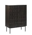 UNIQUE furniture A/S Highboard aus Eiche Furniert in dunkelbraun (B/H/T: 90x129x45 cm)