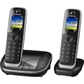 Panasonic KX-TGJ322GB Schnurlostelefon mit AB + 2. Mobilteil schwarz - Schwarz