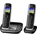 Panasonic KX-TGJ322GB - Schnurlostelefon - Anrufbeantworter mit Rufnummernanzeige - DECT - Schwarz + zusätzliches Handset (KX-TGJ322GB)