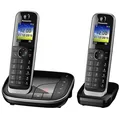 Panasonic KX-TGJ322GB Duo schnurloses Telefon Schwarz 1,8 Zoll NEU
