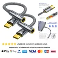USB C auf 3,5 mm Buchse, Kopfhörer-Adapter, Type C auf AUX-Audiokabel