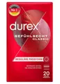 Durex 20 Stück Condoms Gefühlsecht Classic Kondome hauchzart 56 mm
