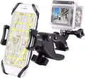 GENIE FORCE Genieforce Anti-Rutsch Universal 360°drehbar Handys and Smartphones Halterung für Fahrrad, Motorrad - Face ID/Touch ID kompatibel – Mit Halterung für GoPro Action Cameras - GFH01