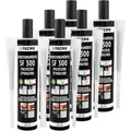 TECPO 6x Injektionsmörtel SF 300 ml inkl. Statikmischer Vebundsmörtel Ankerkleber Innen & Aussen Mörtel zur Befestigung von Voll- und Hohlbaustoffen