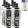 6x INJEKTIONSMÖRTEL 300 ml VERBUNDMÖRTEL MONTAGEMÖRTEL ANKER-KLEBER + 12 MISCHER