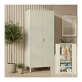 skølm Kleiderschrank Ituri aus Metall (Beige) Metallschrank mit 6 Fächern & 2 Kleiderstangen, 170x80x45 cm beige