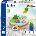 Selecta Steckspielzeug Holz Saltino Frosch-Katapult mit Sortierfunktion 62072