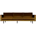 Sofa Rodeo 3-Sitzer Samt, modern, Honig Gelb, elegantes Design für dein Wohnzimmer