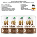 Nature’s Finest OK!FatBurn Kaffee Fettverbrenner & Energie-Boost-Pulver x4
