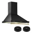 Montblanc Dunstabzugshaube Umluftset 610m3/h 165w 2x1,5w Schwarz