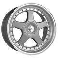 1x KESKIN WHEELS KT1 KLASSIK titan grey lip polish 10.0Jx18 5x100 ET25