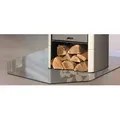 Firefix - Bodenplatte Glas 100x110 Cm Sechseck Glasplatte Kaminplatte Funkenschutz