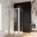 Breuer Falttür Fara für Nische oder Seitenwand Alu Silber Matt 80 cm