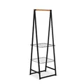 Brabantia Linn Kleiderständer, Klein, lackierter Stahl, Schwarz, 1.9 m