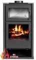 Modern EEK A Kaminofen mit Backofen REGINA F BImSchV Stufe 2 externer Luftzufuhr