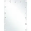 BELIANI Badspiegel Transparent 40 x 50 cm Eisen mit LED-Beleuchtung Rechteckig Modern - Silber