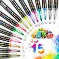 Goffii Glitzerstifte, Zauberstifte, 15 glänzende Konturenstifte Set, magische metallische Zauberstifte für Mitgebsel, Kindergeburtstag, Einschulung, Mädchen, Geschenke, Weihnachtskarten, Adventskalend
