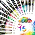 Goffii Glitzerstifte, Zauberstifte, 15 glänzende Konturenstifte Set, magische