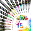 Glitzerstifte Zauberstifte 15 glänzende Konturenstifte Set magische metallisc...