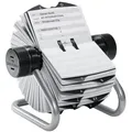 DURABLE Karteikarten 1 Rotationskartei TELINDEX® - silber, 25-teilige Register-Einteilung, Geprägte Taben, Entnehmbare Einträge silberfarben