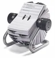 Durable Rotationskartei Telindex, mit 500 Karten für Telefon- und Adresseinträge, Register A-Z, silber, 248223