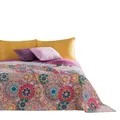 DecoKing 77160 Tagesdecke 170x210 cm rosa violett weiß bunt anthrazit Bettüberwurf zweiseitig colourful pink white violet Steppung Bibi