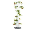 Gusta Garden Hochbeet SISSI STRAWBERRY classic (inkl. Wasserauslaufschutz & Wasserleitsystem), Erdbeerbaum mit 6 Etagen, weiß