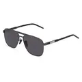 Gucci GG1164S Unisex-Sonnenbrille Vollrand Pilot Metall-Gestell, grau