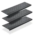 BigDean 3er Set Stufenmatten aus Gummi - 65x25cm - Treppenstufen Matten für Außen Outdoor - Antirutschmatten Treppe Anti-Rutsch Gummimatten