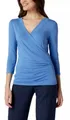 Lauren Ralph Lauren Blusentop Bluse im Wickel-Look Shirt Slim Fit Bluse, glattes Gewebe, V-Ausschnitt, 3/4-Ärmel