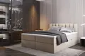 TRADA Boxspringbett mit Bettkästen und Bonell Matratze H3 - Elegant Bett Palermo mit Matratze und Topper - Beige - 180 x 200 cm
