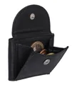 Extra kleine Minibörse LEAS in Echt-Leder, schwarz - LEAS Mini-Edition