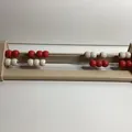 P074 Rechenrahmen 20er Zahlenraum rot/weiß RE-Wood® Abakus Rechenschieber