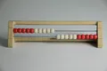 20`er Rechenrahmen rot-weiß, Abakus, student`s abacus, System "Kühnel" ReWood®