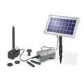 esotec Solar Teichpumpen Set RIMINI PLUS 3,5/175, Pumpensystem, Akkubox Pumpe Solarmodul, Wasserspiel, Springbrunnen, Solarbrunnen Gartenteich, Springbrunnenpumpe, 0,6m 175l/h 101709