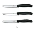 3er Set Victorinox Schweiz Tomatenmesser Küchenmesser Brötchenmesser SCHWARZ