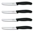 4er Set Victorinox Schweiz Tomatenmesser Küchenmesser Brötchenmesser SCHWARZ