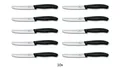 10er Set Victorinox Schweiz Tomatenmesser Küchenmesser Brötchenmesser SCHWARZ
