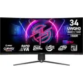 MSI MPG 346CQRXF X2 Curved Gaming Monitor 34" UWQHD - Rapid VA 1500R 3440x1440, 240Hz / 0,5ms, DisplayHDR 400, KVM, HDMI 2.1, DP 1.4a, USB Type-C, randlos, Höhe und Neigung einstellbar