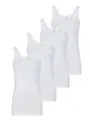 ONLY Tank Top Damen Baumwolle Stretch Slim Fit Onllive LUV 4er Pack Set Basic Shirt Rundhals Trägershirt Ärmellos Oberteile Einfarbig, Größe:XXL, Farbe:Pack 2