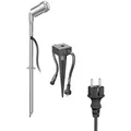 ledscom.de LED Gartenstrahler Spico mit Erdspieß und Dämmerungssensor für außen, IP44, 125lm, kalt-weiß inkl. Netzteil