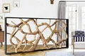 Bressmer Maze Wurzelholz Raumteiler – Moderner Paravent aus Teakholz mit Massivholzrahmen schwarz – Handgefertigte Trennwand Unikat – Nachhaltige Massivholz Deko 220 × 100 cm