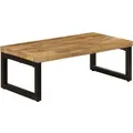 vidaXL Couchtisch 100x50x35 cm Massivholz Mango und Stahl 247337